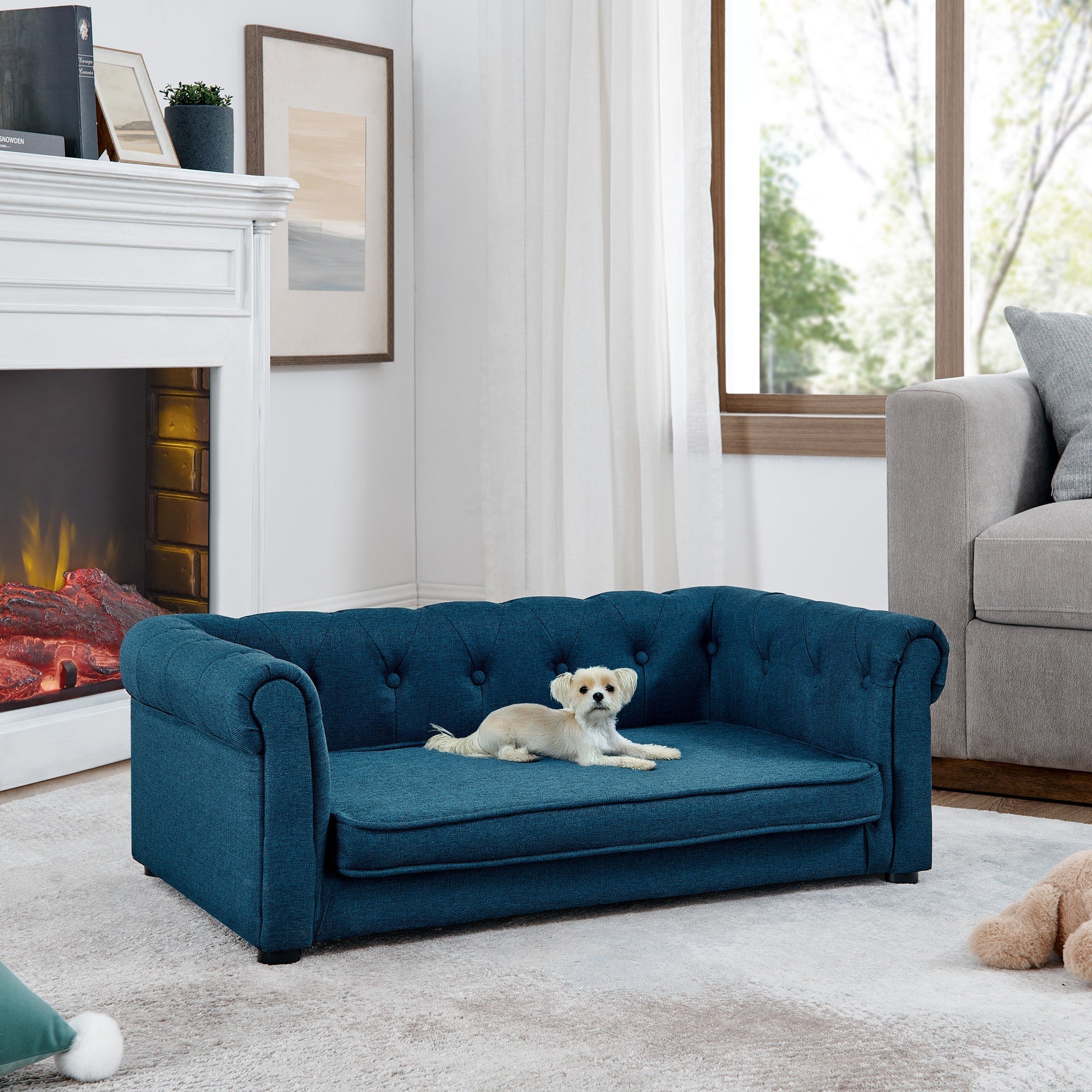 Elegant Rectangle Pet Bed Durable Elevated Dog Sofa Bed