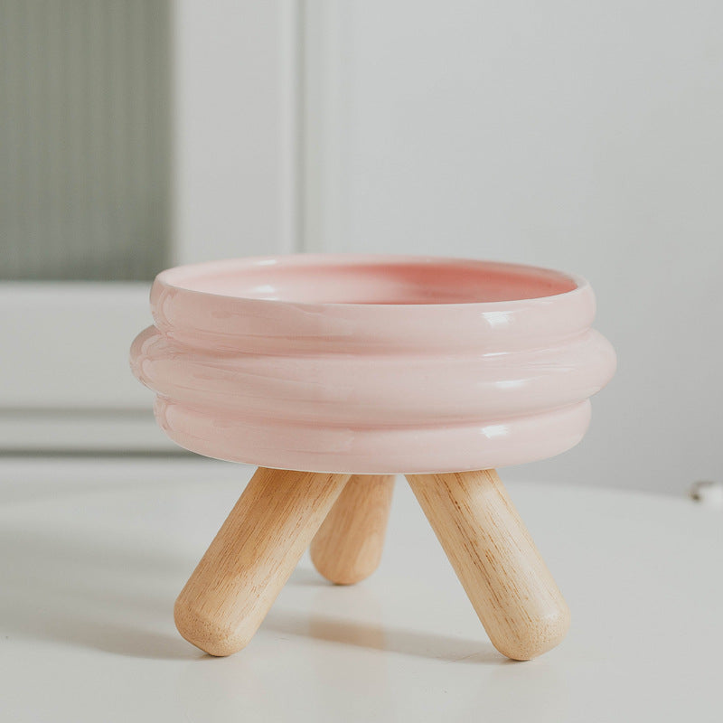 Gulu Bowl Pet Food Bowl Water Bowl Cat Ceramic Color